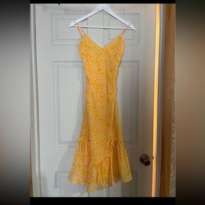 Lulus Yellow Floral Dress